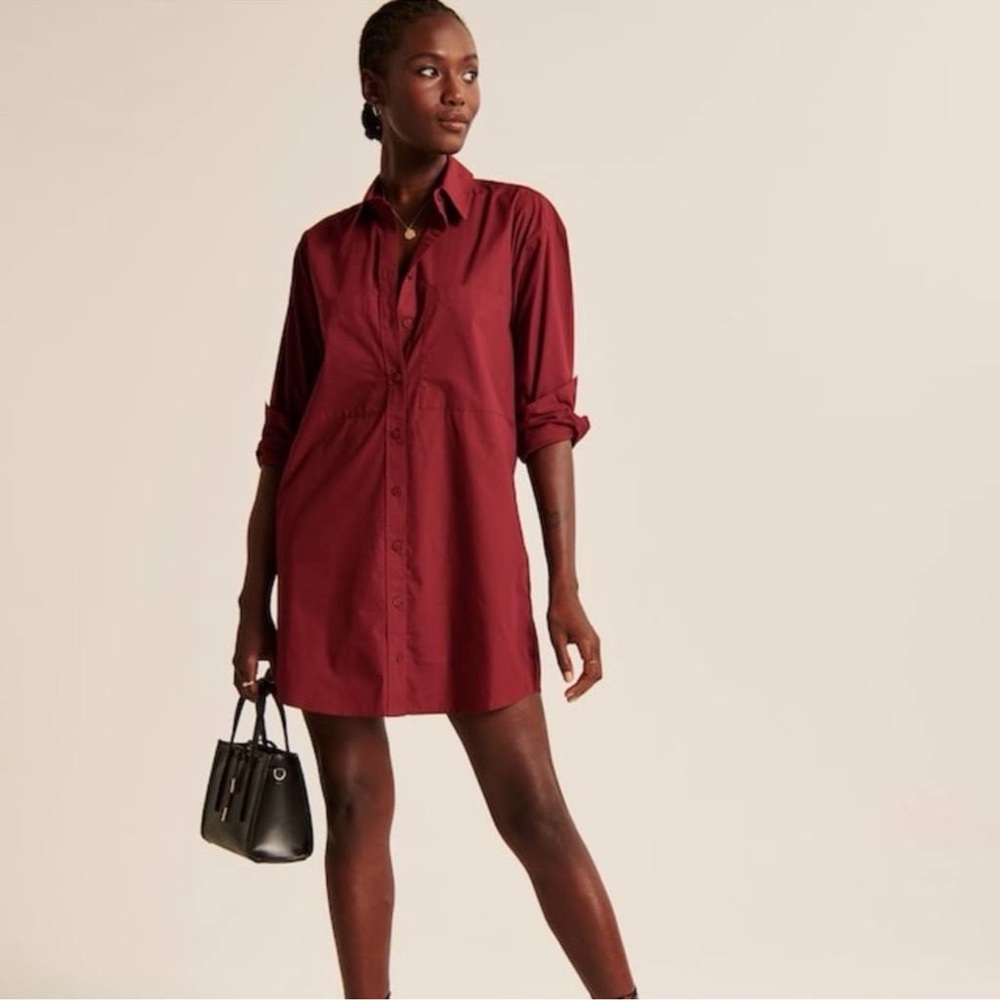 Abercrombie Relaxed Poplin Shirt Dress